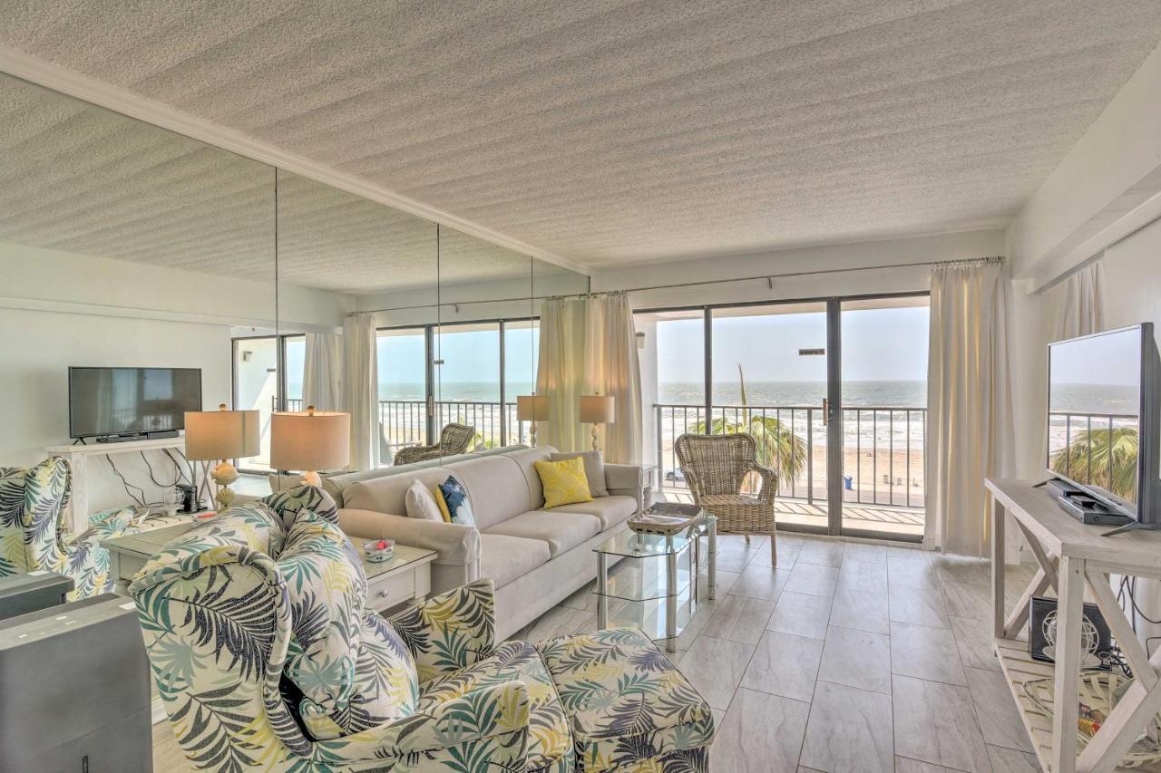 Galveston Oceanfront Condo With Balcony And View! 외부 사진