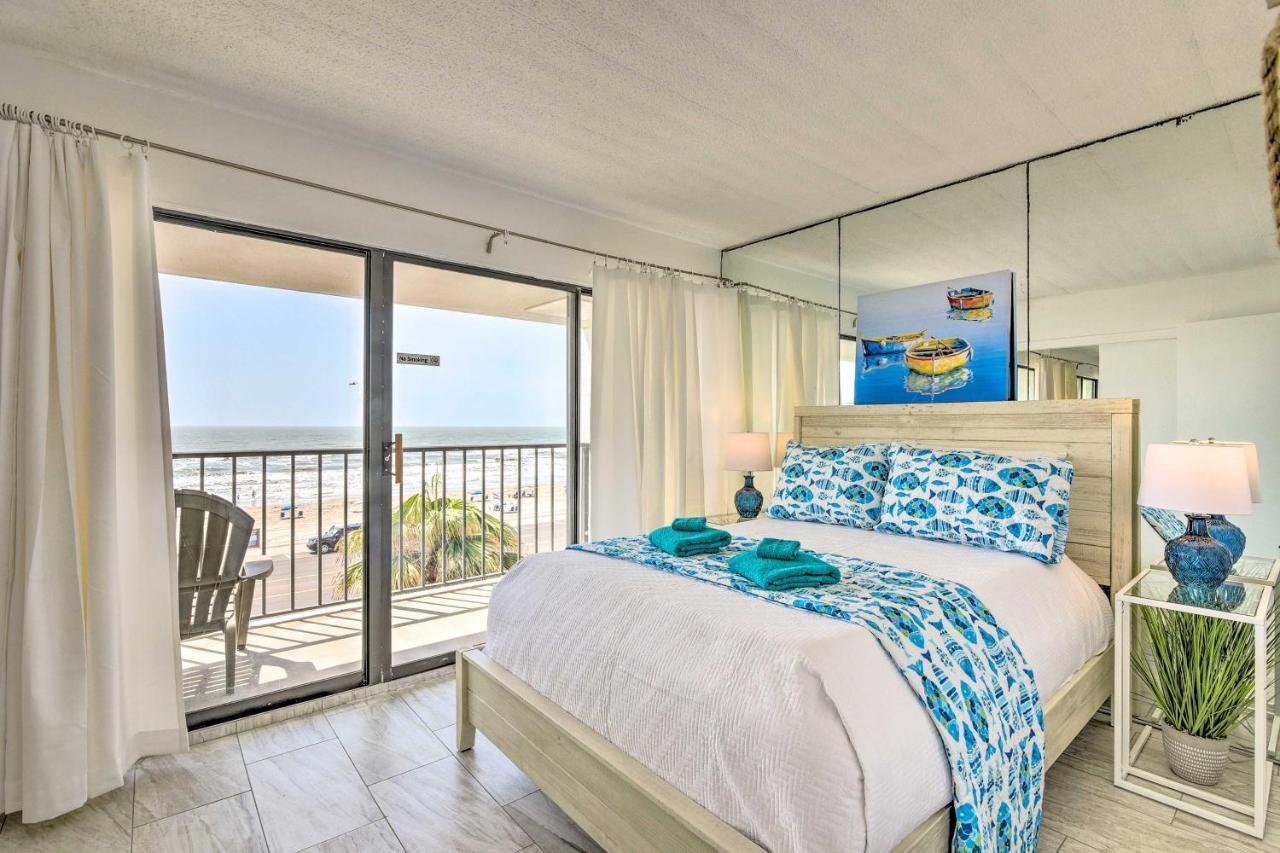 Galveston Oceanfront Condo With Balcony And View! 외부 사진