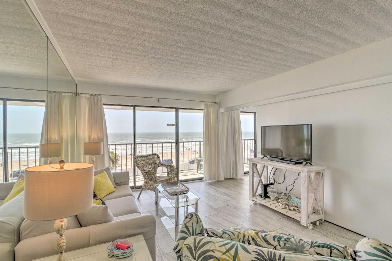 Galveston Oceanfront Condo With Balcony And View! 외부 사진